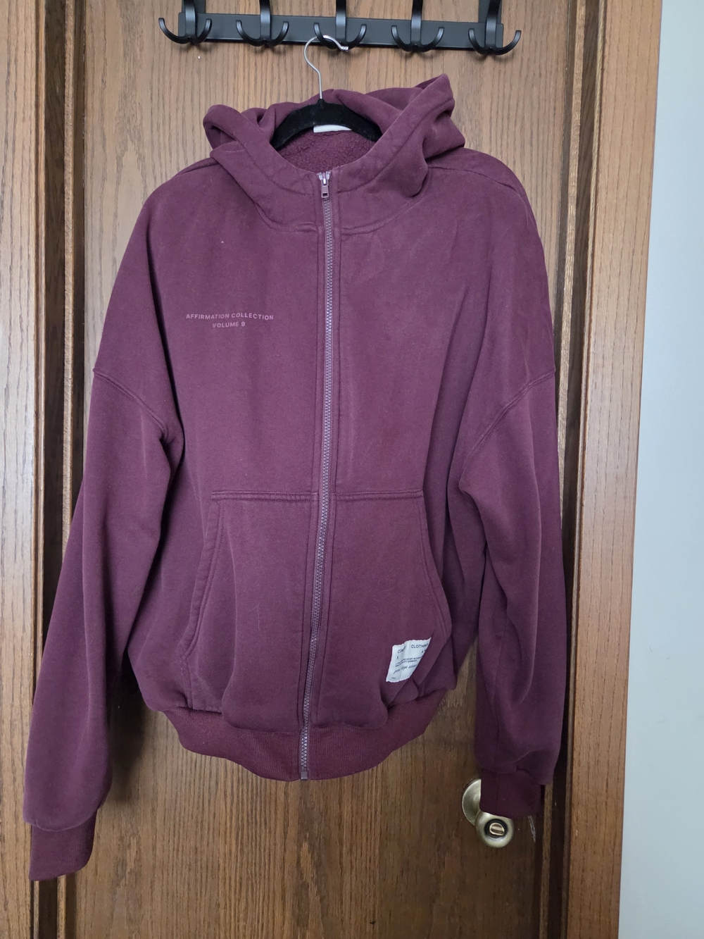Comfrt Affirmation Collection "Berry" Zip-Up Hoodie And Jogger Set Size Small